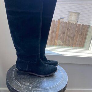 Michael Kors Slouchy Black Suede Knee High Boots (Size 9)